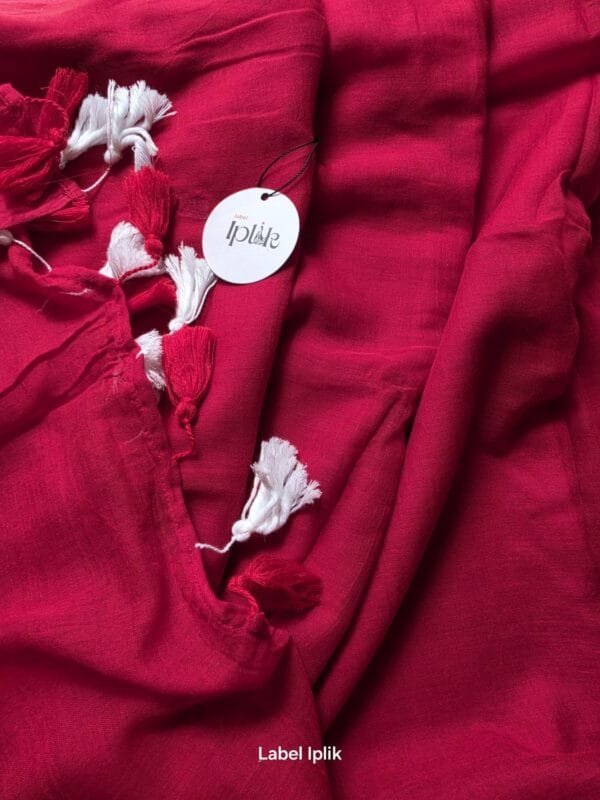 Red Mul Cotton Saree